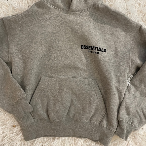 Fear of God | Tops | Fog Essentials Grey Hoodie Size 8 | Poshmark 